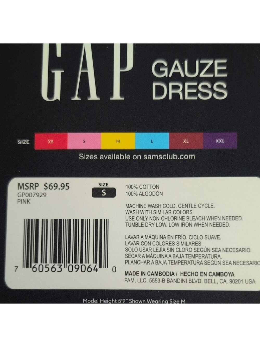GAP Pink Mini Cotton Gauze Dress M111 - Picture 4 of 4